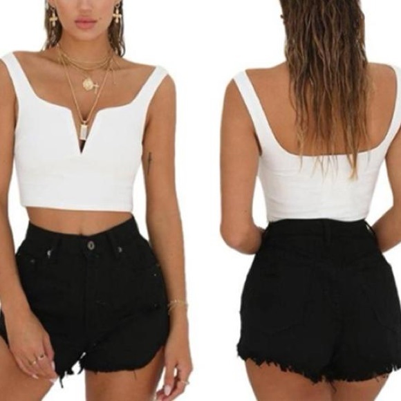 Tiger mist distressed black denim jeans shorts M /